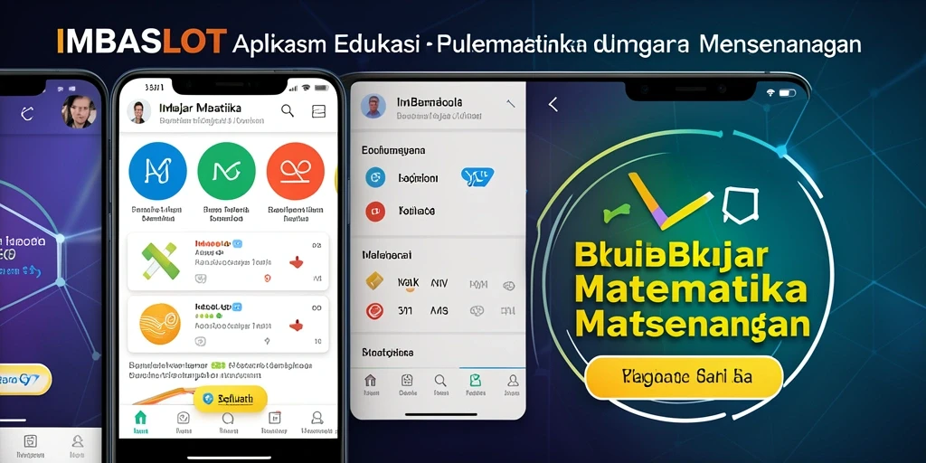 Tampilan antarmuka interaktif aplikasi IMBASLOT untuk belajar matematika.