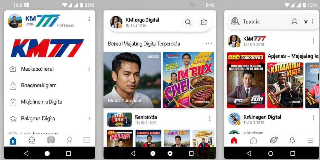 Tampilan antarmuka aplikasi Majalah Digital KM777 yang menarik dan informatif.
