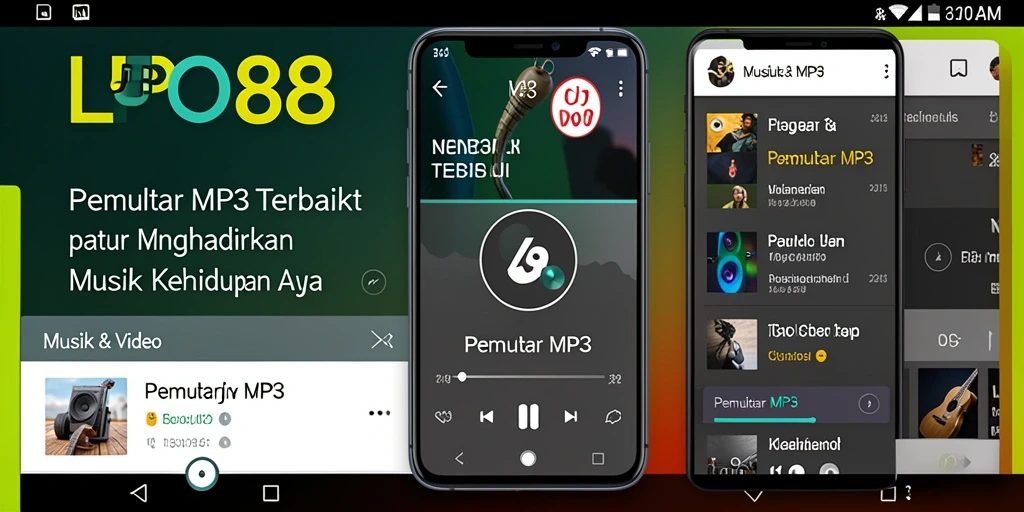Antarmuka utama LPO88 dengan fitur Pemutar MP3 yang menarik.