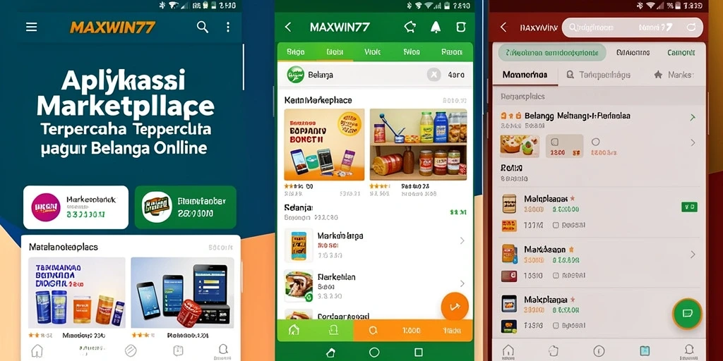 Tampilan utama aplikasi MAXWIN77 dengan berbagai pilihan produk.