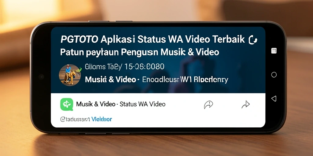 Antarmuka pengguna PGTOTO untuk mengatur video status WhatsApp.