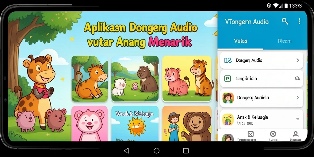 Antarmuka pengguna VT38 yang menarik dan penuh warna.