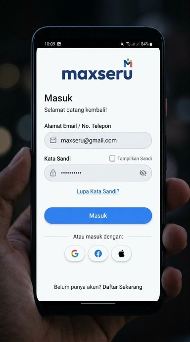 Masuk Akun maxseru untuk Pengguna Android